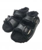 Fur Deluxeファーデラックス）の古着「ボアサンダル」｜ブラック