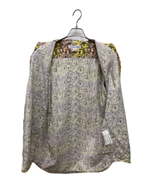 COMME des GARCONS SHIRT（コムデギャルソンシャツ）COMME des GARCONS SHIRT (コムデギャルソンシャツ) KAWS (カウズ) 長袖シャツ イエロー サイズ:XLの古着・服飾アイテム