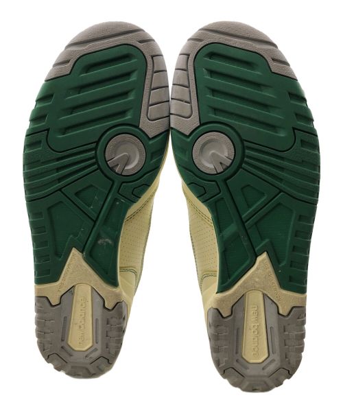 NEW BALANCE（ニューバランス）NEW BALANCE (ニューバランス) Aime Leon Dore (エメレオンドレ) BB550AY1 ベージュ×グリーン サイズ:US10の古着・服飾アイテム