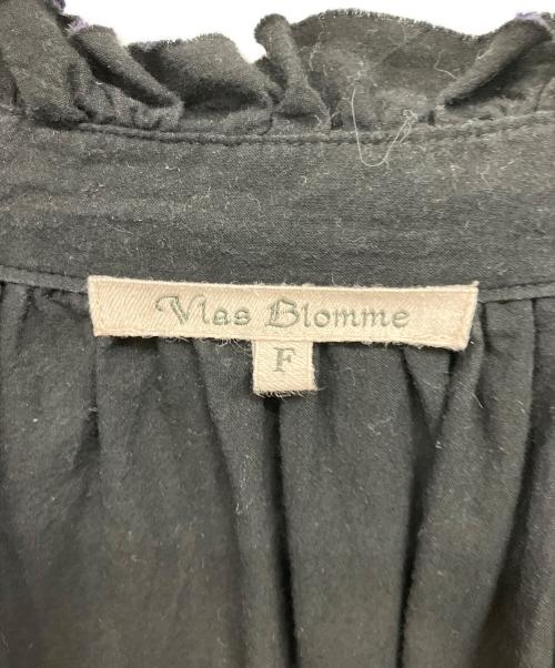 Vlas Blomme（ヴラスブラム）Vlas Blomme (ヴラスブラム) フリル襟シャツ ネイビー サイズ:FREEの古着・服飾アイテム