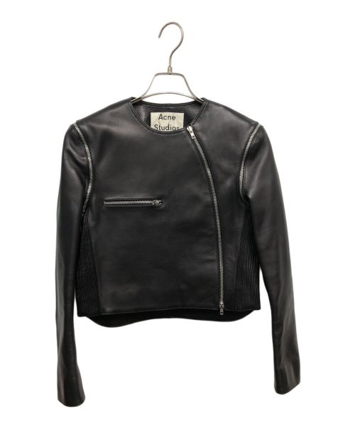 Acne studios（アクネ ストゥディオス）Acne studios (アクネ ストゥディオス) レザージャケット ブラック サイズ:34の古着・服飾アイテム