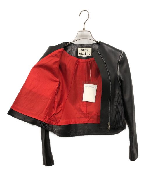 Acne studios（アクネ ストゥディオス）Acne studios (アクネ ストゥディオス) レザージャケット ブラック サイズ:34の古着・服飾アイテム