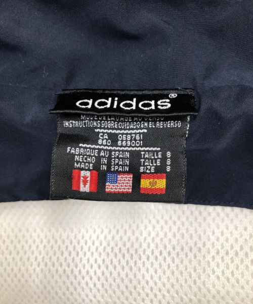adidas（アディダス）adidas (アディダス) ナイロンジャケット ネイビー×ホワイト サイズ:8の古着・服飾アイテム
