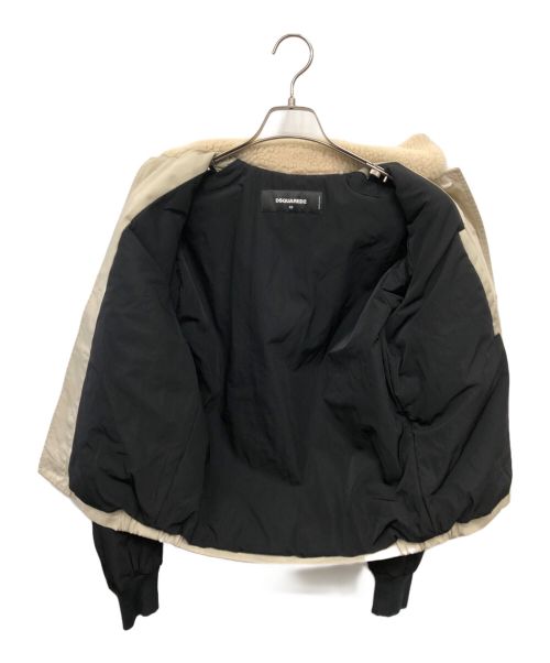 DSQUARED2（ディースクエアード）DSQUARED2 (ディースクエアード) 切替ジャケット ベージュ×ブラック サイズ:SIZE 2の古着・服飾アイテム