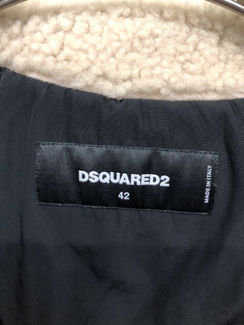 DSQUARED2（ディースクエアード）DSQUARED2 (ディースクエアード) 切替ジャケット ベージュ×ブラック サイズ:SIZE 2の古着・服飾アイテム