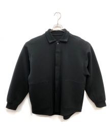 TOMORROW LAND（トゥモローランド）の古着「スビンダンボール シャツブルゾン／SUVIN DOUBLE-KNIT SHIRT BLOUSON」｜ブラック
