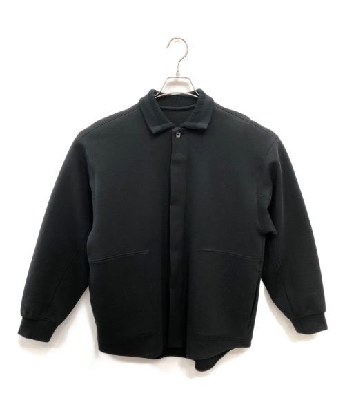 TOMORROW LAND（トゥモローランド）TOMORROW LAND (トゥモローランド) スビンダンボール シャツブルゾン／SUVIN DOUBLE-KNIT SHIRT BLOUSON ブラック サイズ:Sの古着・服飾アイテム