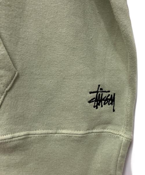 stussy（ステューシー）stussy (ステューシー) WORK GEAR SMALL LOGO hoodie(ワークグアタグスモールロゴフーディー) 黄緑 サイズ:SIZE Lの古着・服飾アイテム