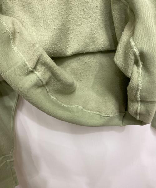 stussy（ステューシー）stussy (ステューシー) WORK GEAR SMALL LOGO hoodie(ワークグアタグスモールロゴフーディー) 黄緑 サイズ:SIZE Lの古着・服飾アイテム