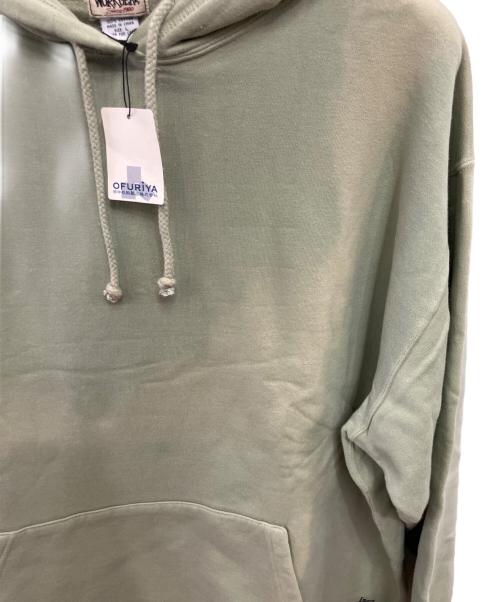 stussy（ステューシー）stussy (ステューシー) WORK GEAR SMALL LOGO hoodie(ワークグアタグスモールロゴフーディー) 黄緑 サイズ:SIZE Lの古着・服飾アイテム