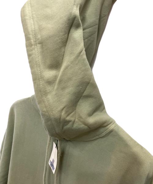 stussy（ステューシー）stussy (ステューシー) WORK GEAR SMALL LOGO hoodie(ワークグアタグスモールロゴフーディー) 黄緑 サイズ:SIZE Lの古着・服飾アイテム