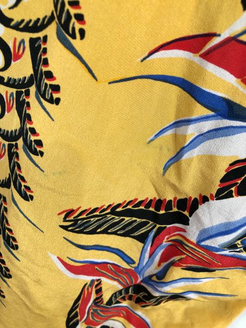 AVANTI SILK（アバンティ シルク）AVANTI SILK (アバンティ シルク) アロハシャツ イエロー サイズ:Mの古着・服飾アイテム