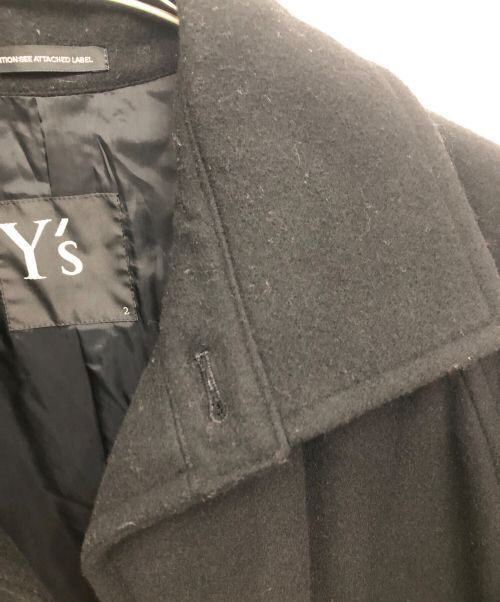 Y's（ワイズ）Y's (ワイズ) ウールコート ブラック サイズ:3(L相当)の古着・服飾アイテム