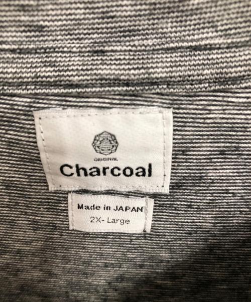 charcoal（チャコール）charcoal (チャコール) ダブルポケット T／W POCKET T ブラック×グレー サイズ:2XLの古着・服飾アイテム
