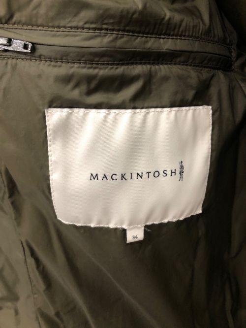 MACKINTOSH（マッキントッシュ）MACKINTOSH (マッキントッシュ) MACKINTOSH(マッキントッシュ) ダイヤモンド キルティング フーデッド ダウンジャケット オリーブ サイズ:34(XXS~XS程度)の古着・服飾アイテム