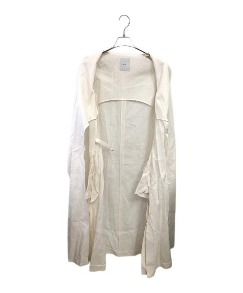 ebure（エブール）ebure (エブール) リネン ノースリーブワンピース ホワイト サイズ:38の古着・服飾アイテム