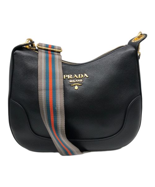PRADA（プラダ）PRADA (プラダ) PRADA VITELLO PHENIX(プラダ ヴィッテロ フェニックス) ショルダーバッグ ブラックの古着・服飾アイテム