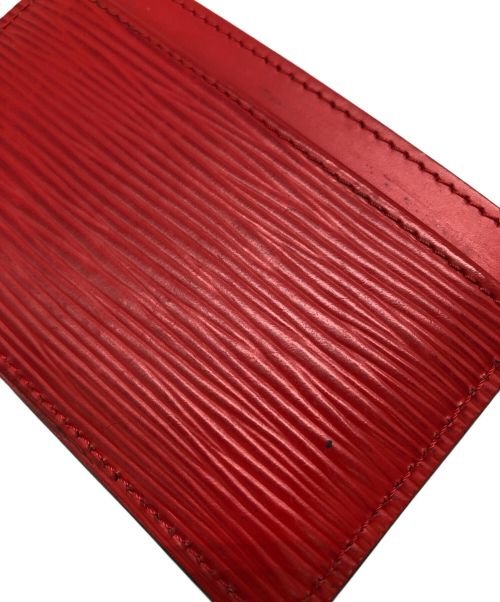 LOUIS VUITTON（ルイ ヴィトン）LOUIS VUITTON (ルイ ヴィトン) タイガ ポルトカルテ・サーンプル カードケース／TAIGA PORTE CARTES SIMPLE CARD CASE レッドの古着・服飾アイテム