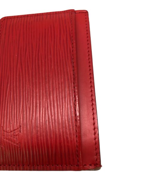 LOUIS VUITTON（ルイ ヴィトン）LOUIS VUITTON (ルイ ヴィトン) タイガ ポルトカルテ・サーンプル カードケース／TAIGA PORTE CARTES SIMPLE CARD CASE レッドの古着・服飾アイテム