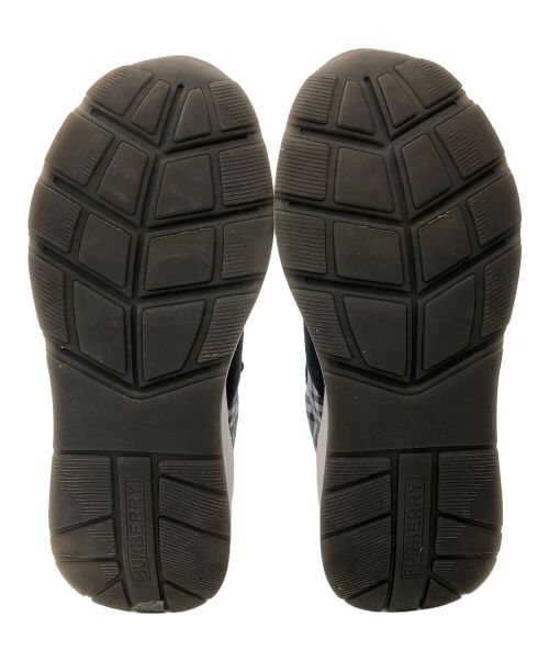 BURBERRY LONDON（バーバリーロンドン）BURBERRY LONDON (バーバリーロンドン) BURBERRY(バーバリー) プラットフォーム ソール キャンバス×レザー スニーカー ブルー サイズ:SIZE 26cmの古着・服飾アイテム