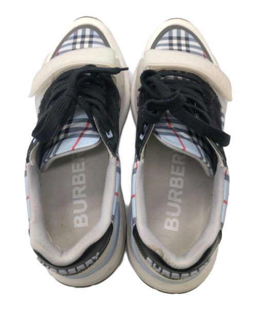 BURBERRY LONDON（バーバリーロンドン）BURBERRY LONDON (バーバリーロンドン) BURBERRY(バーバリー) プラットフォーム ソール キャンバス×レザー スニーカー ブルー サイズ:SIZE 26cmの古着・服飾アイテム