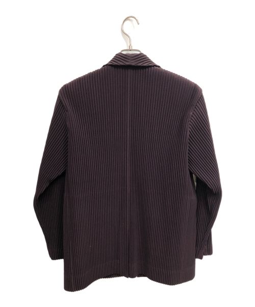 HOMME PLISSE ISSEY MIYAKE（オム プリッセ イッセイ ミヤケ）HOMME PLISSE ISSEY MIYAKE (オムプリッセ イッセイ ミヤケ) HOMME PLISSE ISSEY MIYAKE(オム プリッセ イッセイミヤケ) プリーツジャケット パープル サイズ:1の古着・服飾アイテム
