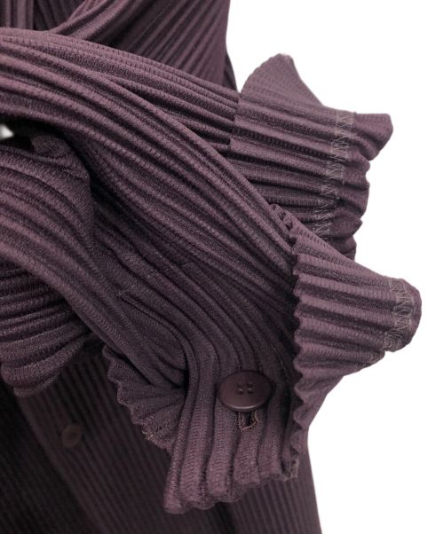 HOMME PLISSE ISSEY MIYAKE（オム プリッセ イッセイ ミヤケ）HOMME PLISSE ISSEY MIYAKE (オムプリッセ イッセイ ミヤケ) HOMME PLISSE ISSEY MIYAKE(オム プリッセ イッセイミヤケ) プリーツジャケット パープル サイズ:1の古着・服飾アイテム