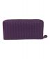 BOTTEGA VENETA (ボッテガベネタ) イントレチャート ジップ アラウンド ウォレット／INTRECCIATO ZIP AROUND WALLET パープル：13000円
