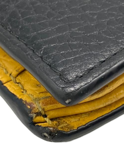 GUCCI（グッチ）GUCCI (グッチ) 長財布 ブラック×イエローの古着・服飾アイテム