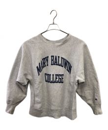 Champion（チャンピオン）の古着「MADE IN USA REVERSE WEAVE(リバース ウィーブ) カレッジスウェット "MARY BALDWIN COLLAGE"」｜ライトグレー