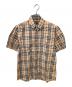 BURBERRY BLACK LABEL（バーバリーブラックレーベル）の古着「半袖シャツ／S/S SHIRT」｜ベージュ
