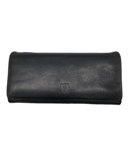 LOEWE（ロエベ）LOEWE (ロエベ) アナグラム フラップロングウォレット／ANAGLAM FLAP LONG WALLET ブラックの古着・服飾アイテム