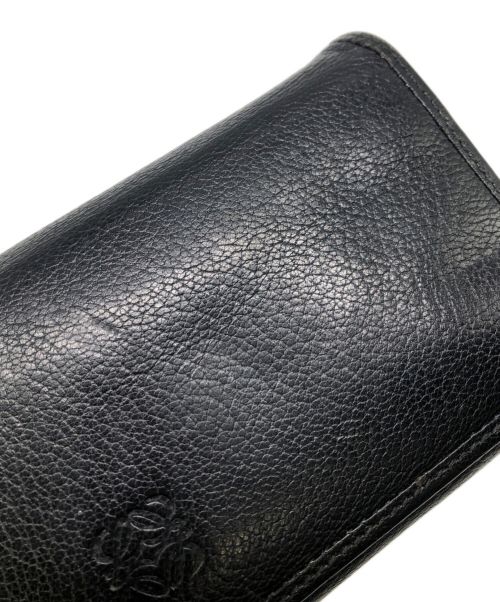LOEWE（ロエベ）LOEWE (ロエベ) アナグラム フラップロングウォレット／ANAGLAM FLAP LONG WALLET ブラックの古着・服飾アイテム