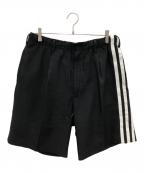 Y-3ワイスリー）の古着「3ストライプ ワイドショーツ／3 STRIPE WIDE SHORTS」｜ブラック