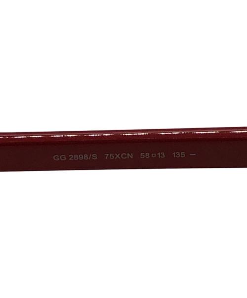 GUCCI（グッチ）GUCCI (グッチ) ティアドロップ サングラス／TEAR DROP SUNGLASSES レッドの古着・服飾アイテム