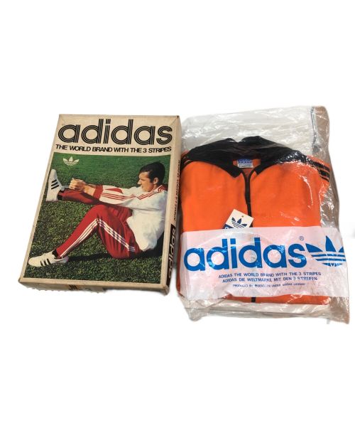 adidas（アディダス）adidas (アディダス) DESCENTE/W.GERMANY VINTAGE TRACK JKT　箱付き オレンジ×ブラック サイズ:3の古着・服飾アイテム