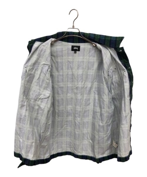 stussy（ステューシー）stussy (ステューシー) Velveteen Jungle SHIRT グリーン サイズ:SIZE Lの古着・服飾アイテム