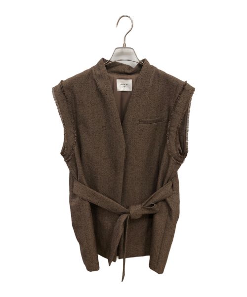 AMeLIE（アメリ）AMeLIE (アメリ) MANY WAY TWEED SET UP DRESS ブラウン サイズ:Mの古着・服飾アイテム