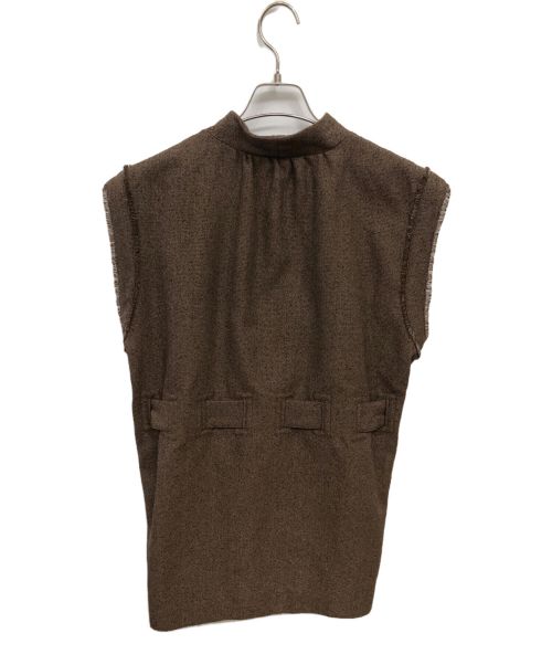 AMeLIE（アメリ）AMeLIE (アメリ) MANY WAY TWEED SET UP DRESS ブラウン サイズ:Mの古着・服飾アイテム