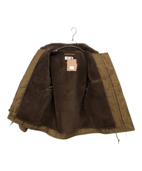 HOUSTON（ヒューストン）HOUSTON (ヒューストン) ALPACA BOA N-1 DECK JACKET　アルパカボア　デッキジャケット ブラウン サイズ:38の古着・服飾アイテム