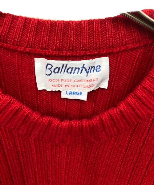 BALLANTYNE（バランタイン）BALLANTYNE (バランタイン) カシミア セーター レッド サイズ:Lの古着・服飾アイテム