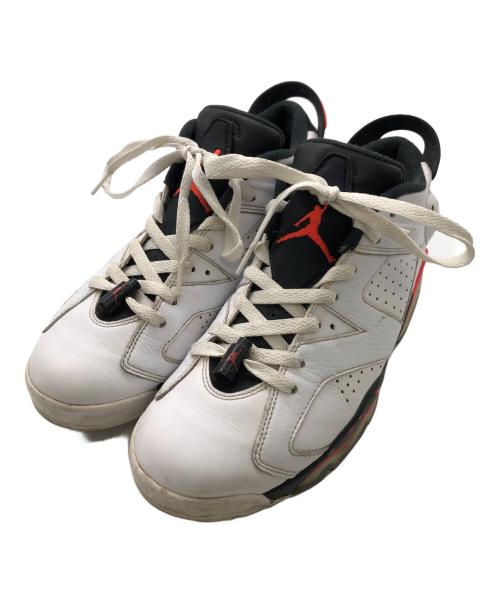 NIKE（ナイキ）NIKE (ナイキ) ナイキエアジョーダン 6 レトロ ロウ インフラレッド/ホワイト／NIKE AIR JORDAN 6 RETRO LOW INFRARED WHITE ホワイト サイズ:27cmの古着・服飾アイテム