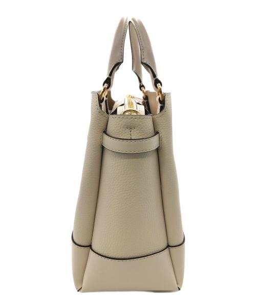 MICHAEL KORS（マイケル・コース）MICHAEL KORS (マイケルコース) リード センタージップベルテッド サッチェル ラージ／REED CENTER ZIP BELTED SATCHEL LARGE アイボリーの古着・服飾アイテム