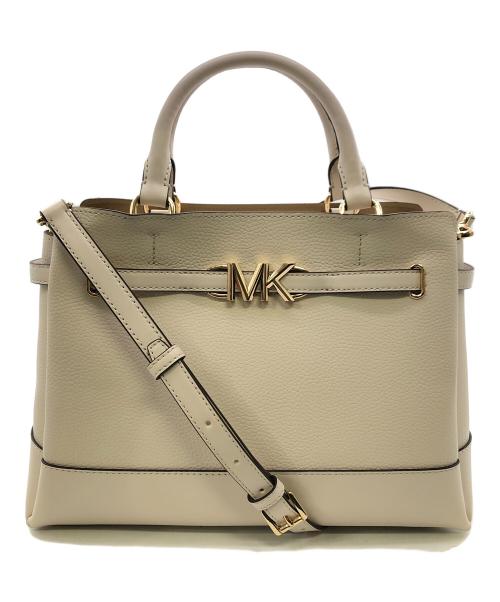 MICHAEL KORS（マイケル・コース）MICHAEL KORS (マイケルコース) リード センタージップベルテッド サッチェル ラージ／REED CENTER ZIP BELTED SATCHEL LARGE アイボリーの古着・服飾アイテム