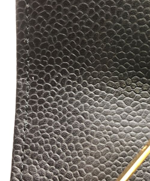 CHANEL（シャネル）CHANEL (シャネル) キャビアスキン マトラッセ 2つ折り財布 ブラックの古着・服飾アイテム