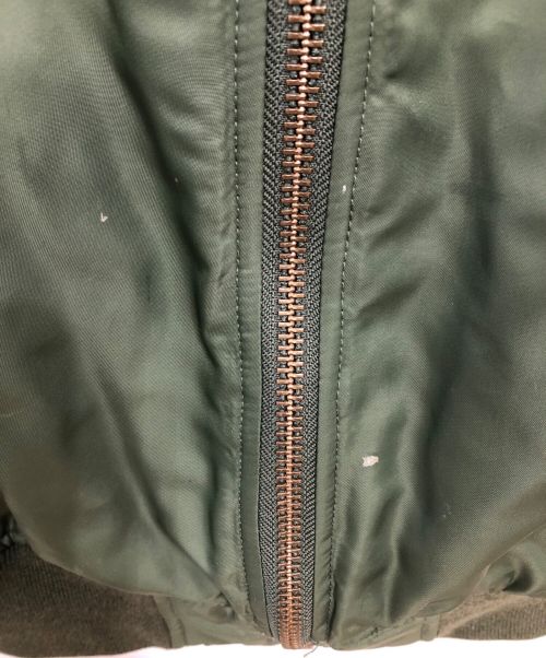 Hysteric Glamour（ヒステリックグラマー）Hysteric Glamour (ヒステリックグラマー) WOMAN PIRATE MA-1 ウーマン パイレーツ ジャケット オリーブ サイズ:Lの古着・服飾アイテム