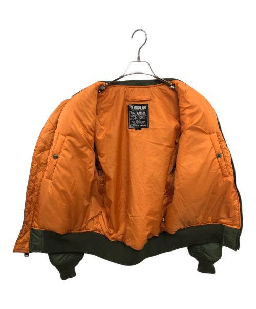 Hysteric Glamour（ヒステリックグラマー）Hysteric Glamour (ヒステリックグラマー) WOMAN PIRATE MA-1 ウーマン パイレーツ ジャケット オリーブ サイズ:Lの古着・服飾アイテム