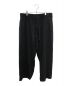 s'yte（サイト）の古着「ポリエステルレーヨンギャバジンストレッチ センターワイド タックパンツ／ＰＥ/RAYON GABARDINE STRETCH CENTER WIDE TACK PANTS」｜ブラック