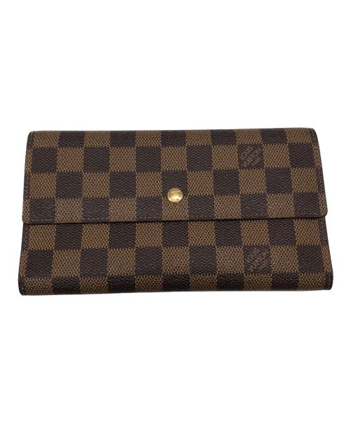 LOUIS VUITTON（ルイ ヴィトン）LOUIS VUITTON (ルイ ヴィトン) ダミエ ポルトフォイユ・インターナショナル　ロングウォレット ブラウンの古着・服飾アイテム