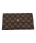 LOUIS VUITTON（ルイ ヴィトン）の古着「ダミエ ポルトフォイユ・インターナショナル　ロングウォレット」｜ブラウン